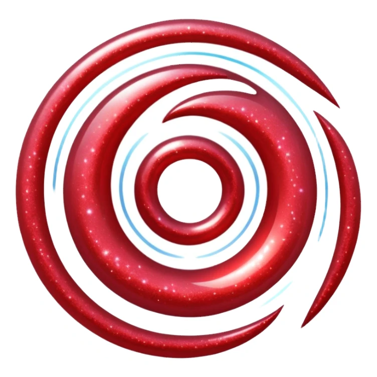 red glitter portal sticker
