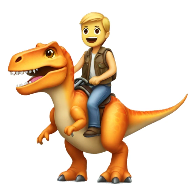 Person riding dinosaur  sticker