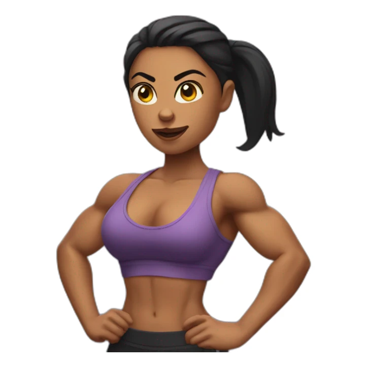 Muscle girl sticker