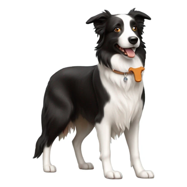 Border collie with Texas longhorns  sticker