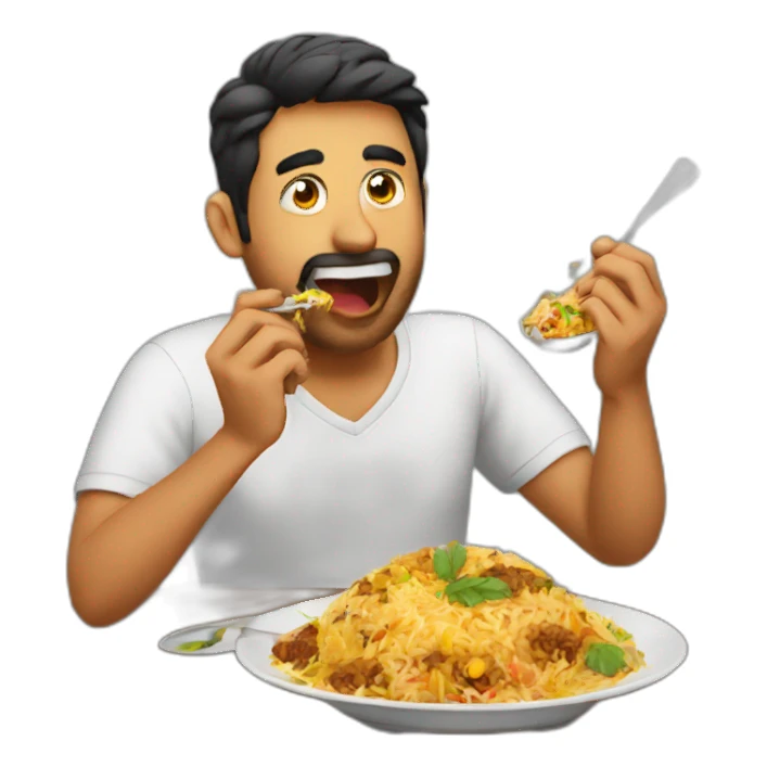 code eating biryani sticker