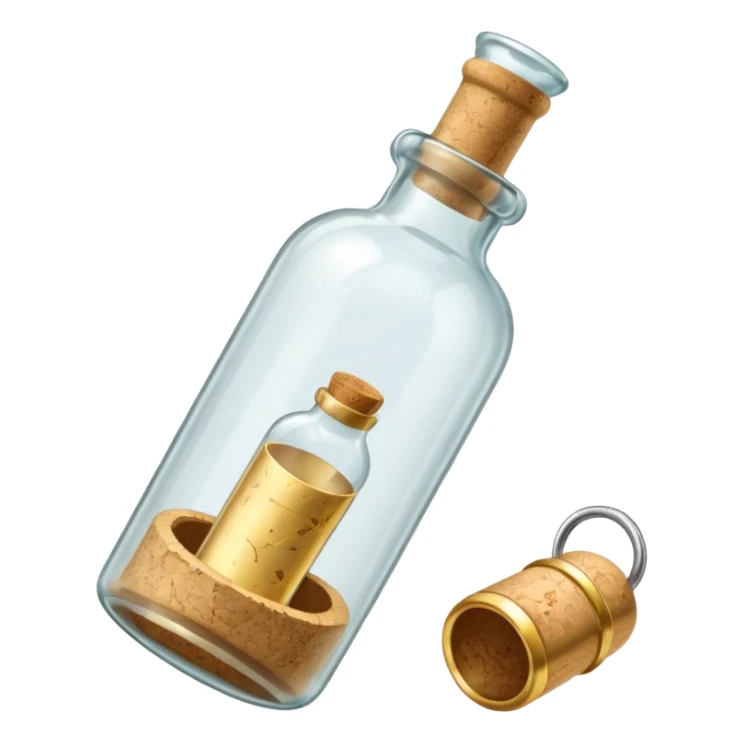 A Message Bottle, ring inside sticker