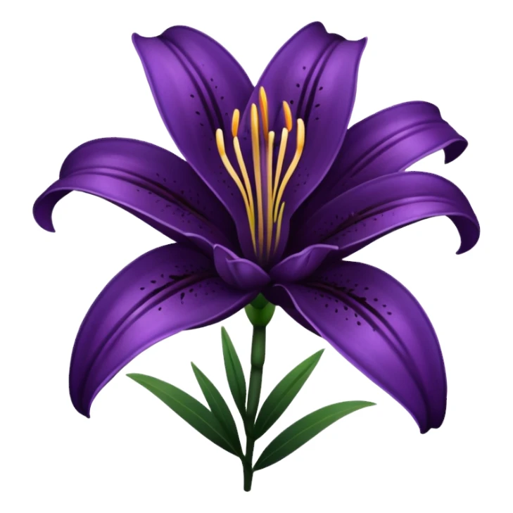 dark purple lily flower sticker