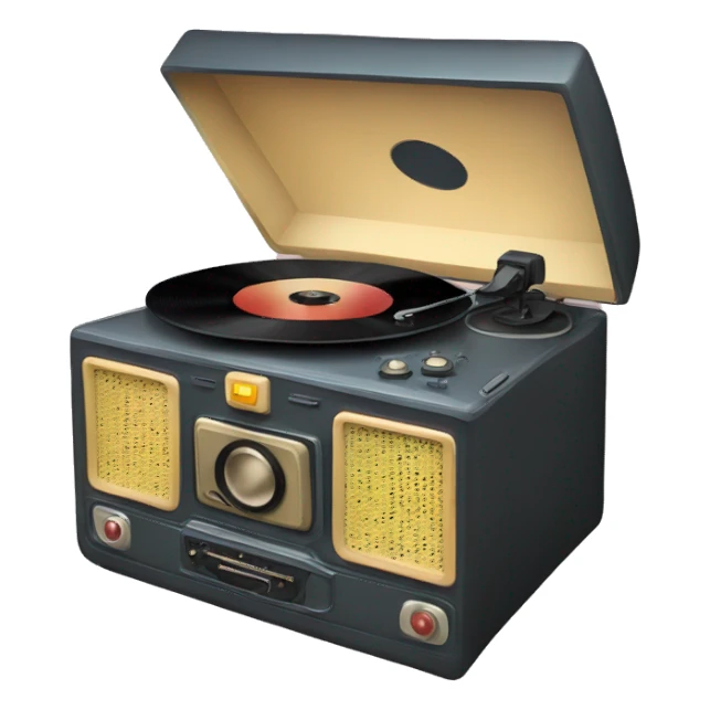 retro record player sticker