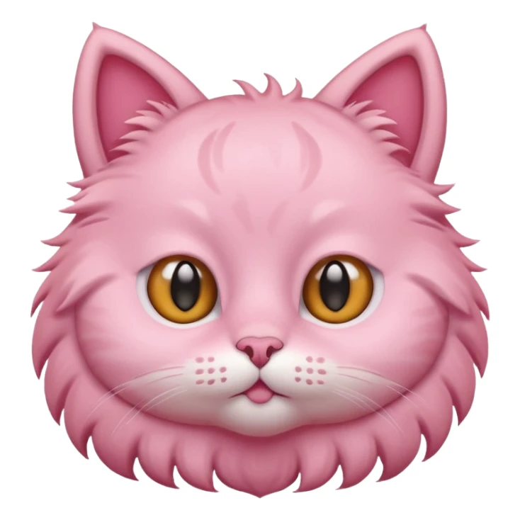 a cute pink cat icon sticker