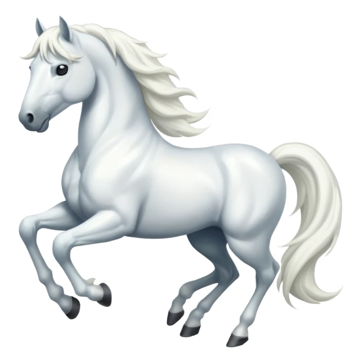 all white horse sticker