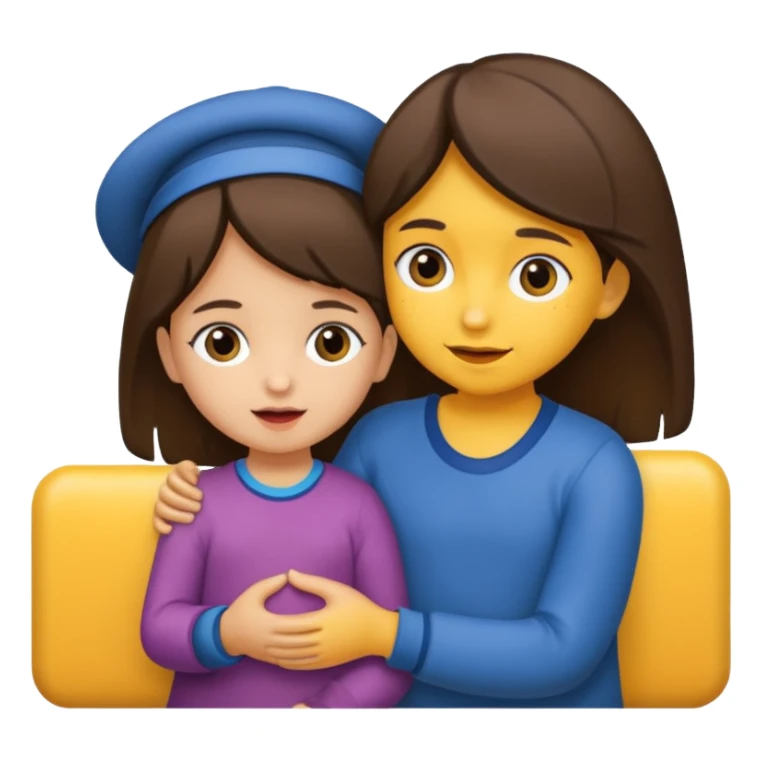 Una niña besando un niño en la boca sticker