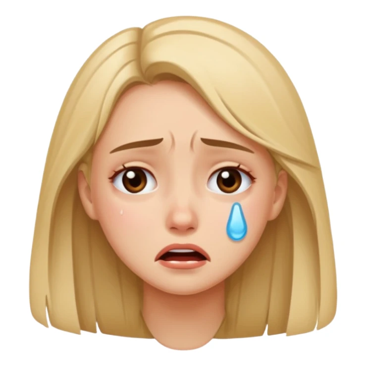 Pretty girl crying sticker