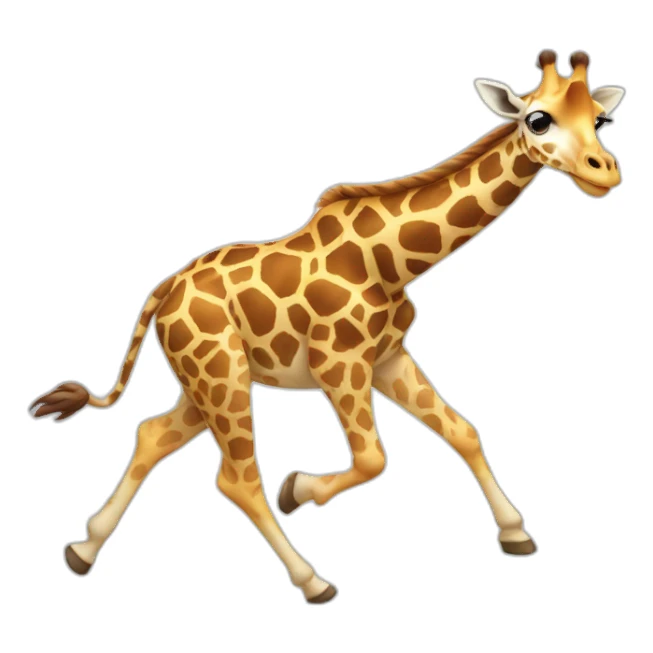 Giraffe running fast sticker