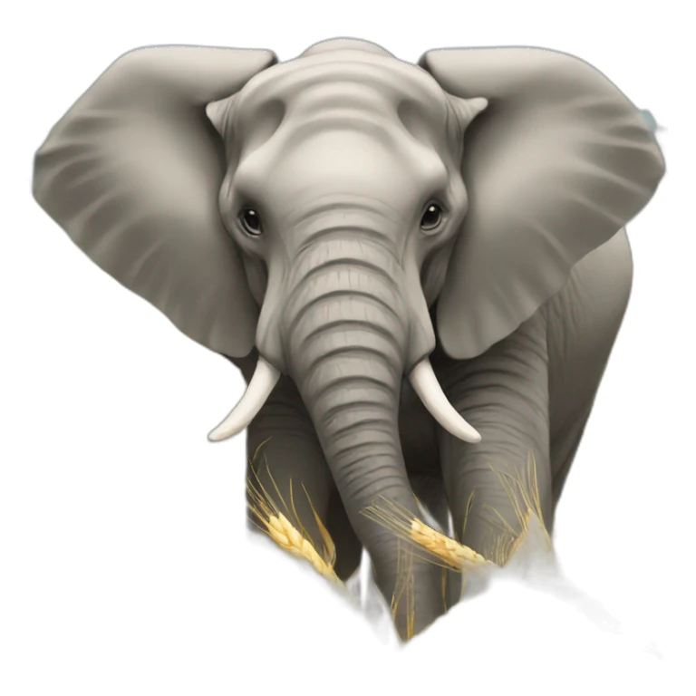 Elephant with wheat sticker