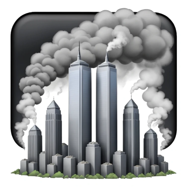 twin towers attack sticker