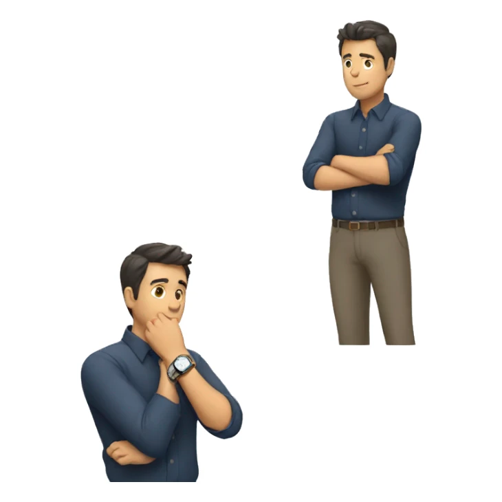 Man checking his watch sticker