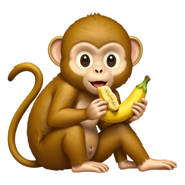 make A monkey eating a monkey sticker