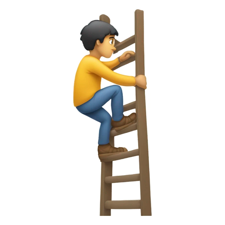 Climbing in ladder sticker