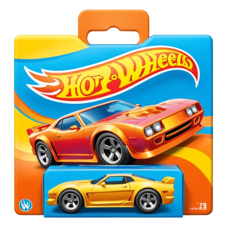 Машинка HotWheels в упаковке HotWheels. sticker