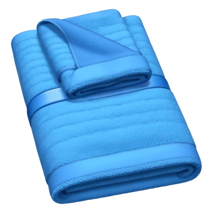 blue hotel room towel sticker