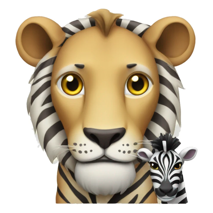 lion and zebra friends sticker