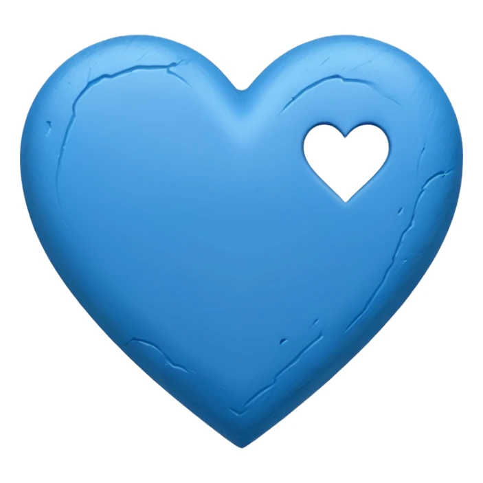 blue heart spray-painted sticker