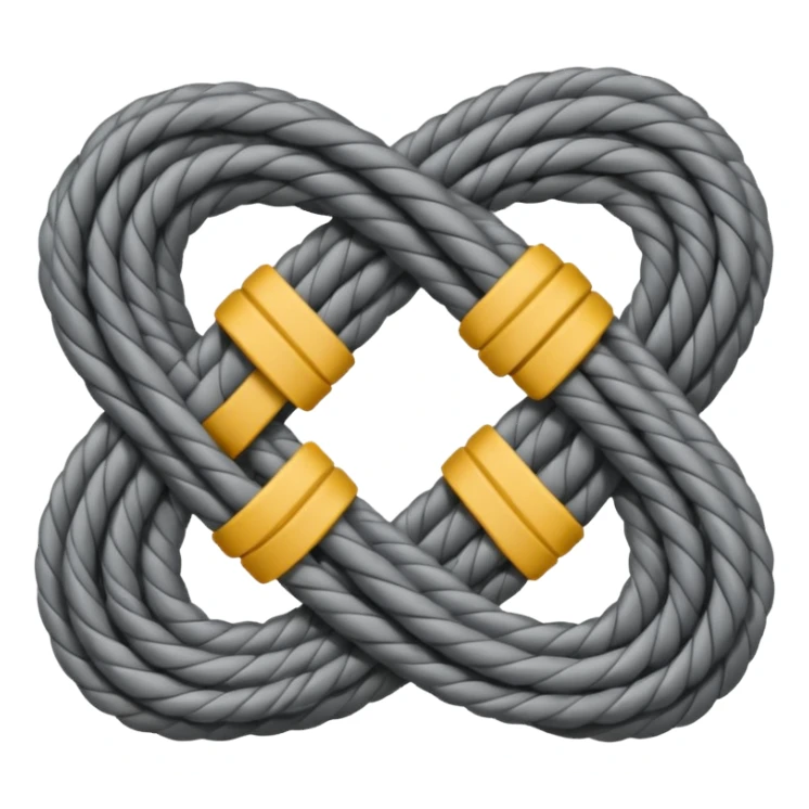 three interlaced cords symbol sticker
