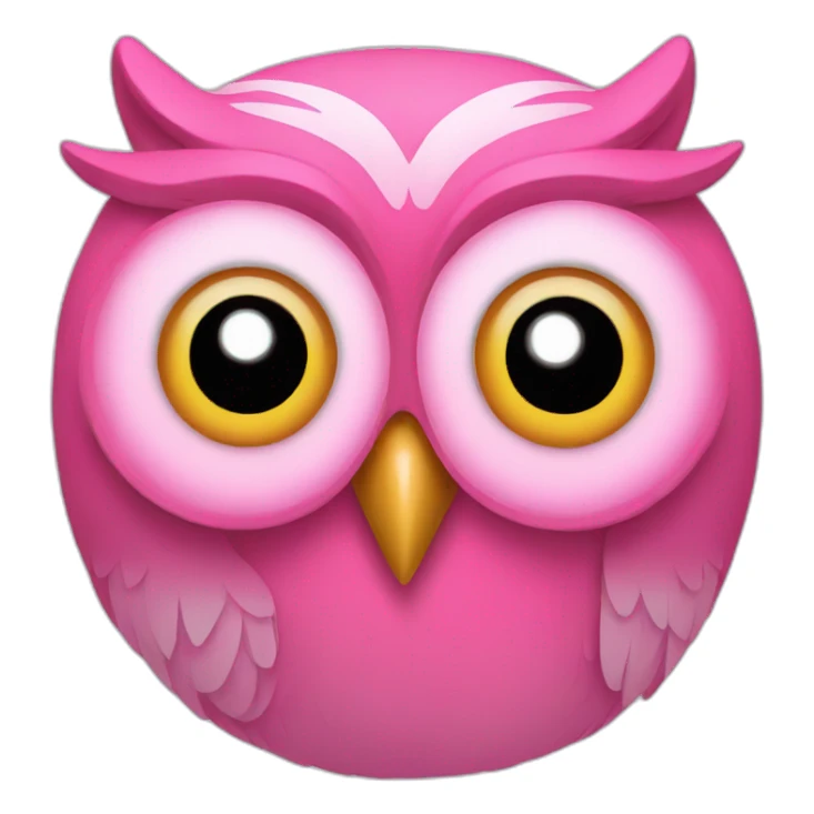 pink owl sticker