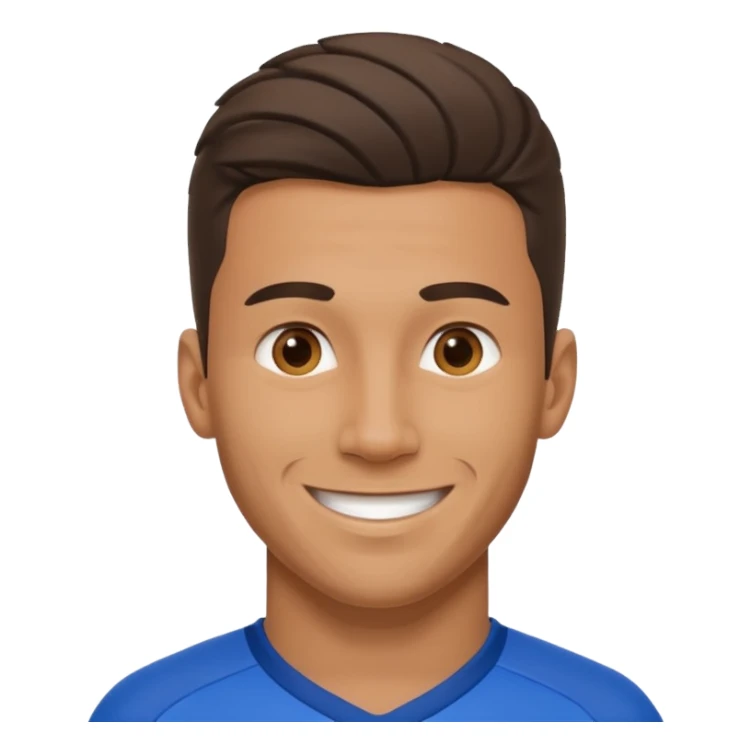 soccer player man blue jersey sticker