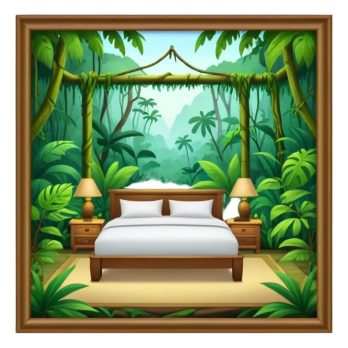 Bedroom in the rainforest sticker