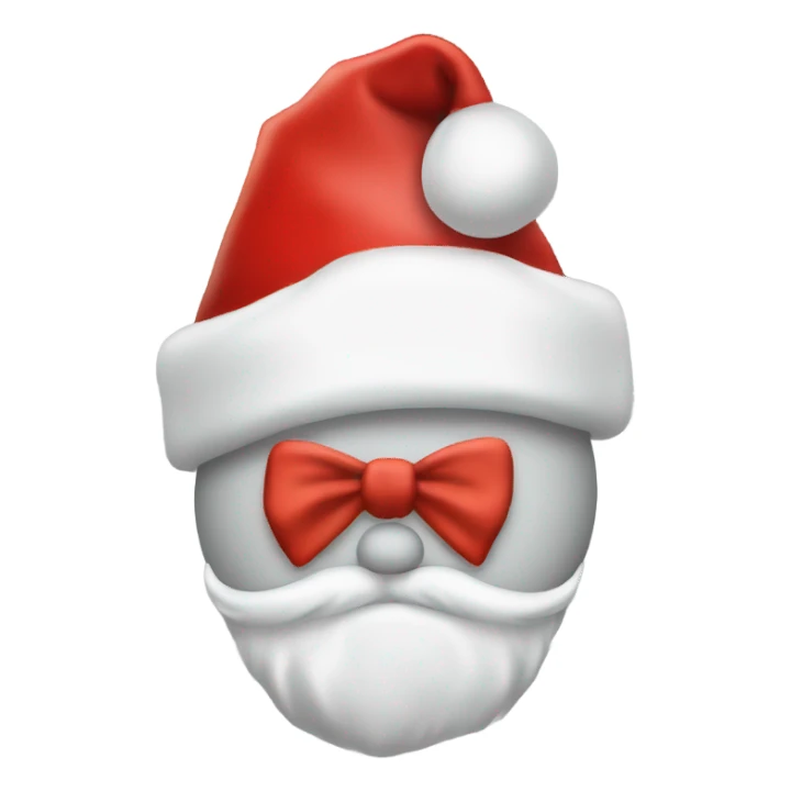Christmas red Santa hat with bow  sticker
