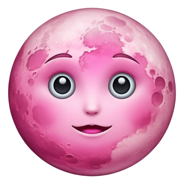Pink moon sticker