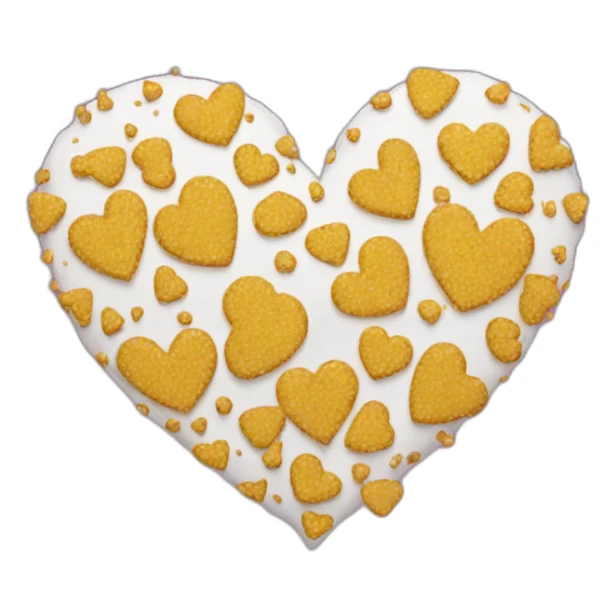 Heart with flakes sticker