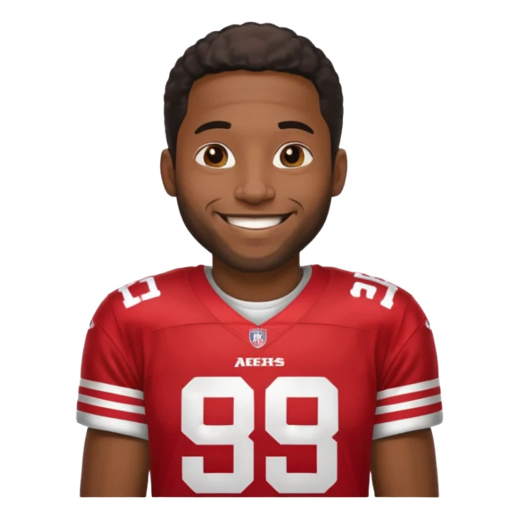 Black man in 49ers apparel  sticker