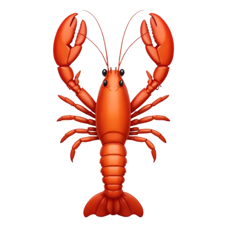 White white lobster  sticker