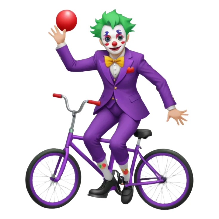 Unicyclist Joker  sticker