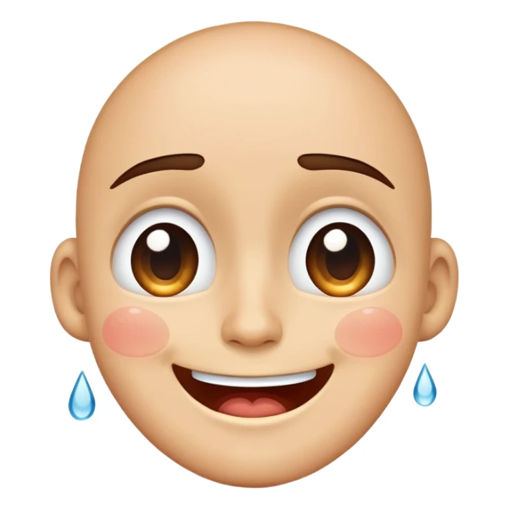 Happy face with tears sticker