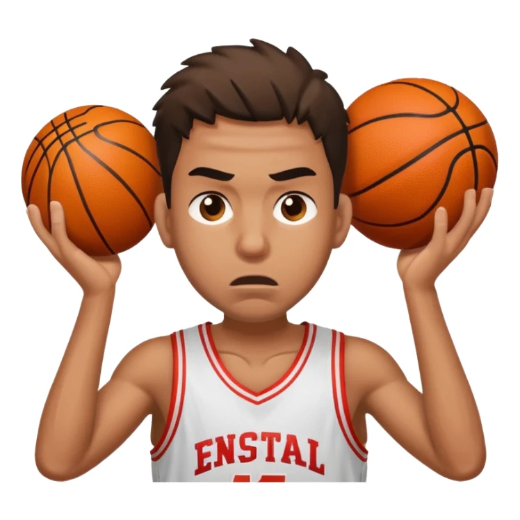 Basketball player air balling sticker