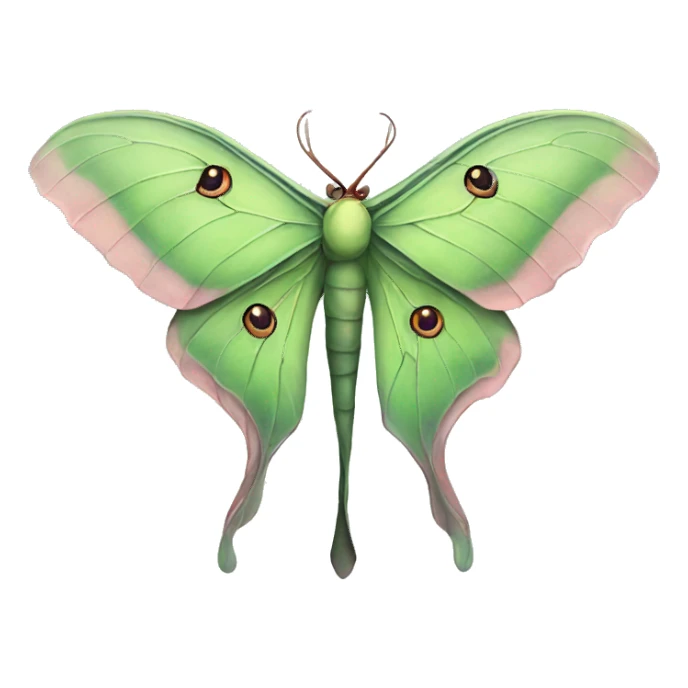 Luna moth tattoo sticker