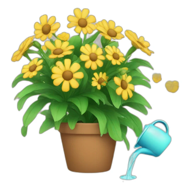 watering flowers sticker