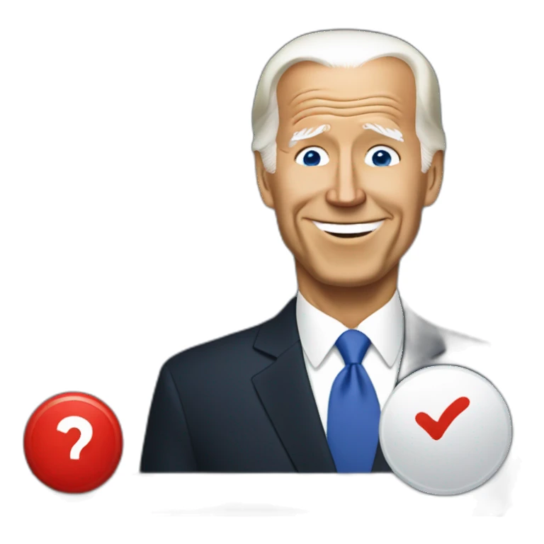 Joe Biden press red button sticker