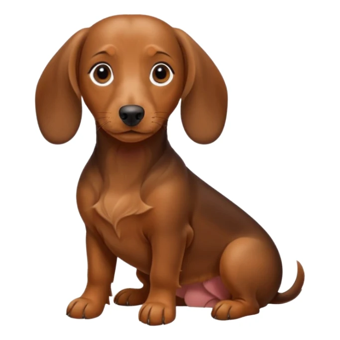 Dachshund getting groomed sticker