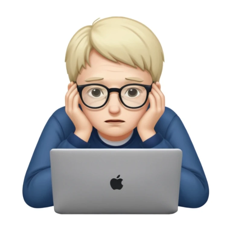 tired student with laptop, slumped over, window at night behind sticker