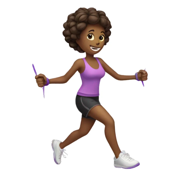 Woman jumping rope sticker
