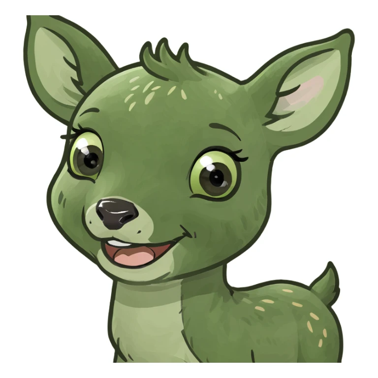 a cute baby deer smiling sticker