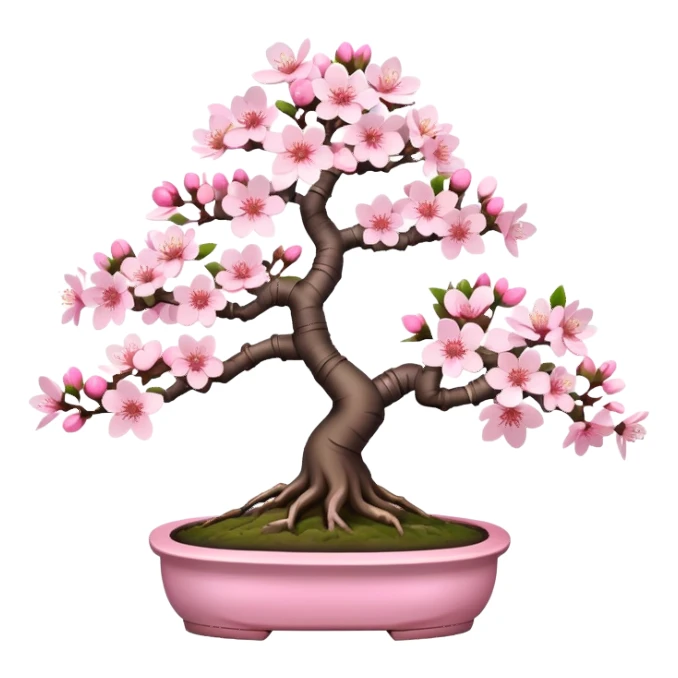 Cute small Sakura cherry blossom Bonsai tree  sticker