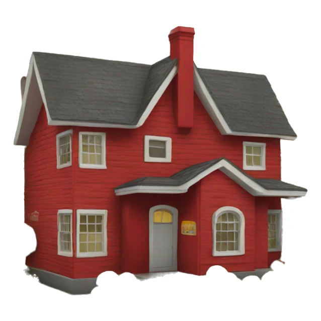 Red house sticker
