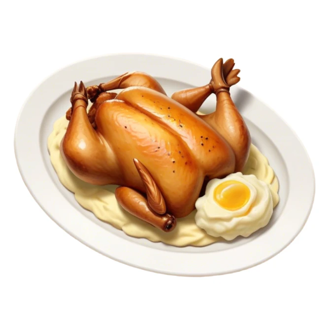 Roast chicken and mash  sticker