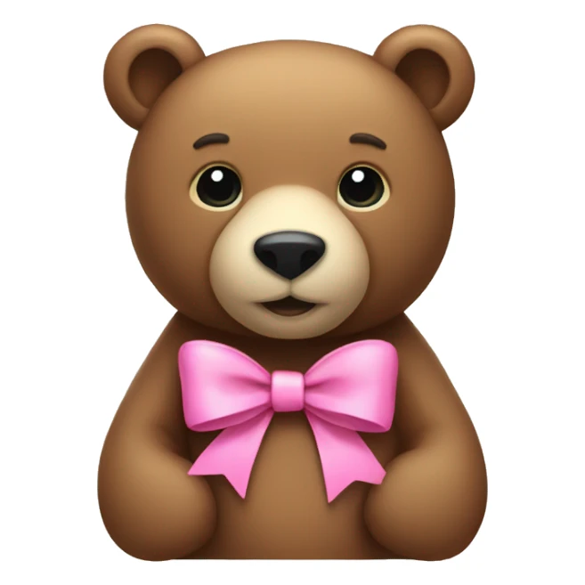 bear with a pink bow sticker