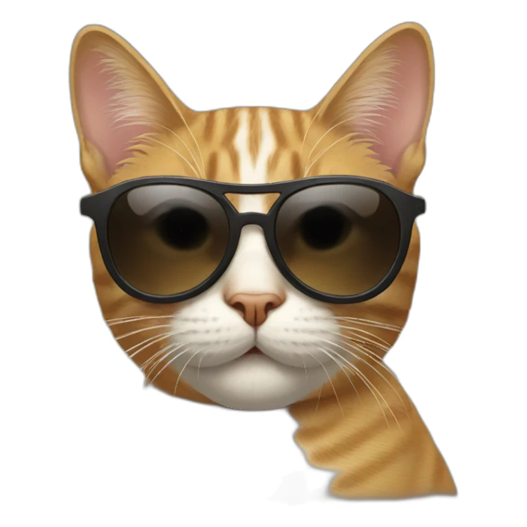 Cat with sunglasses sticker