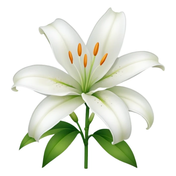 Lily flower with a face sticker