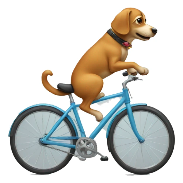 Dog on a bike  sticker