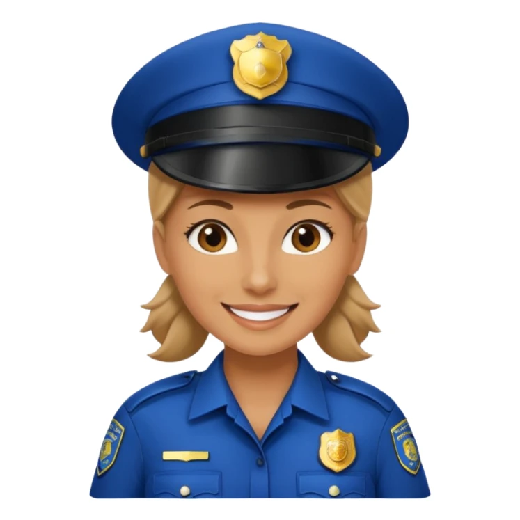 police woman without hat sticker