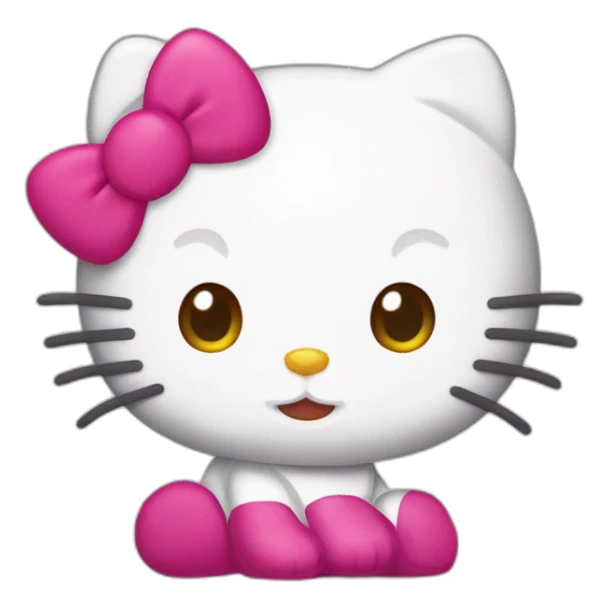 Hello Kitty kussmund sticker